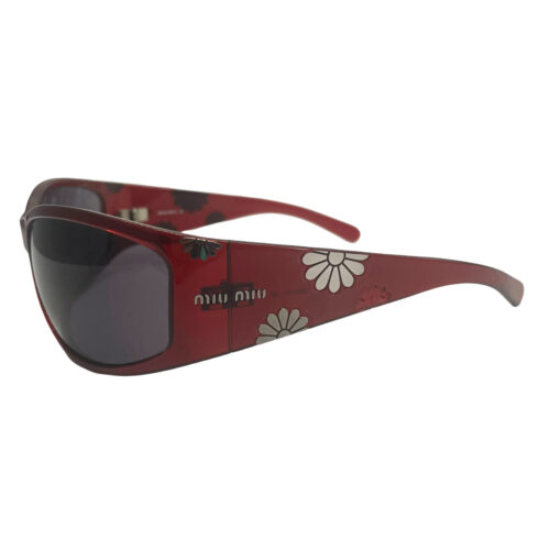 Vintage Miu Miu Chunky Flower Sunglasses in Red | NITRYL