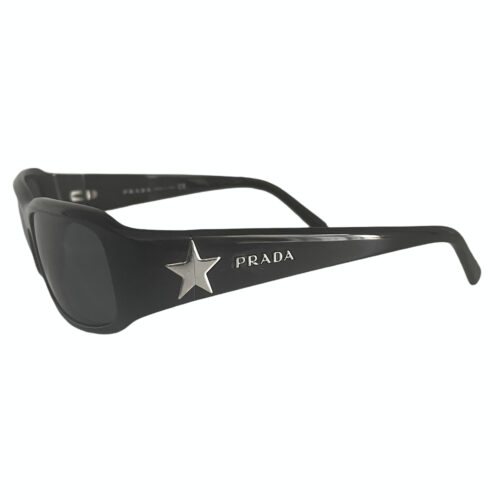 Vintage Prada Star Sunglasses in Black / Silver | NITRYL