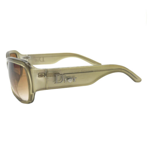 Vintage Dior Heart Logo Chunky Sunglasses in Beige | NITRYL
