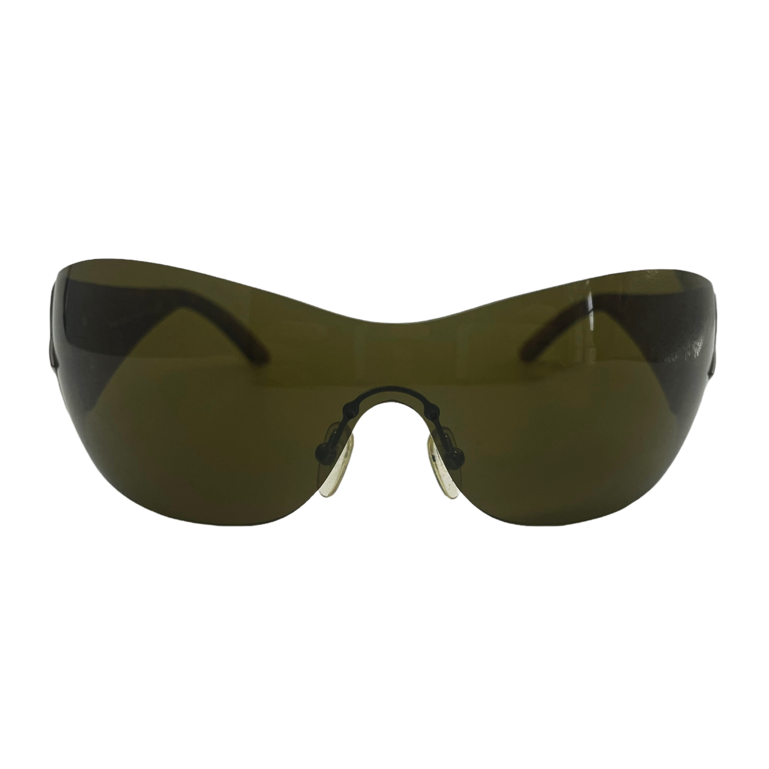 Prada Rimless Star Shield Sunglasses in Tortoiseshell Brown / Silver –  Nitryl