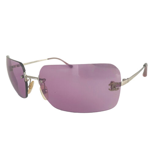 Vintage Chanel Rimless Tinted Sunglasses in Purple | NITRYL
