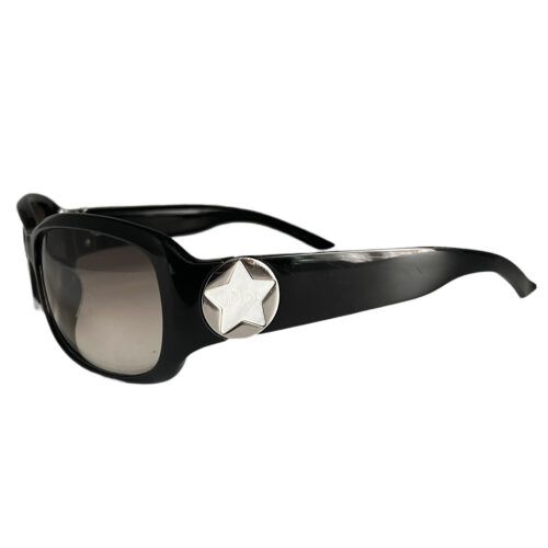 Vintage Dior Star Chunky Sunglasses in Black | NITRYL