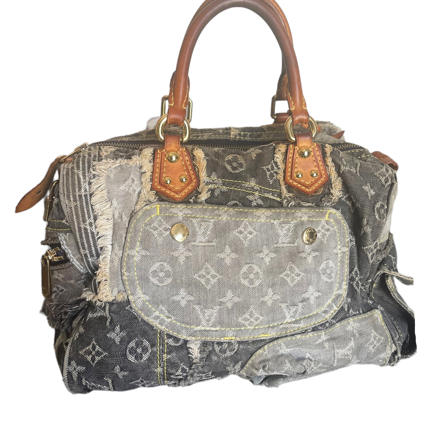 Louis Vuitton Limited Edition Denim Patchwork Monogram Speedy 30, Lot  #56363