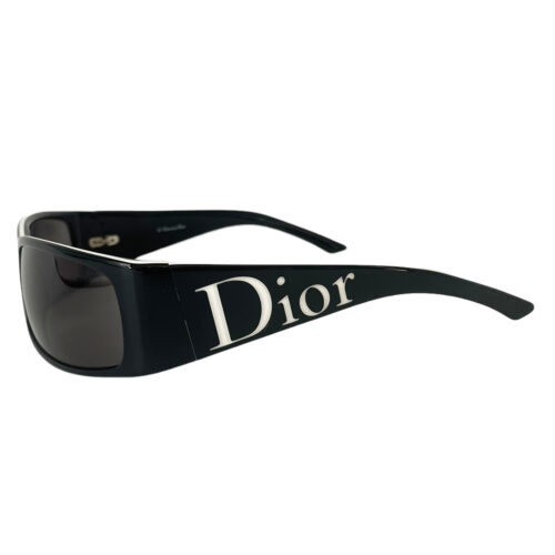 Vintage Dior Logo Spellout Sunglasses in Black / White | NITRYL
