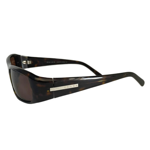 Vintage Prada Logo Sunglasses in Tortoiseshell Brown / Silver | NITRYL