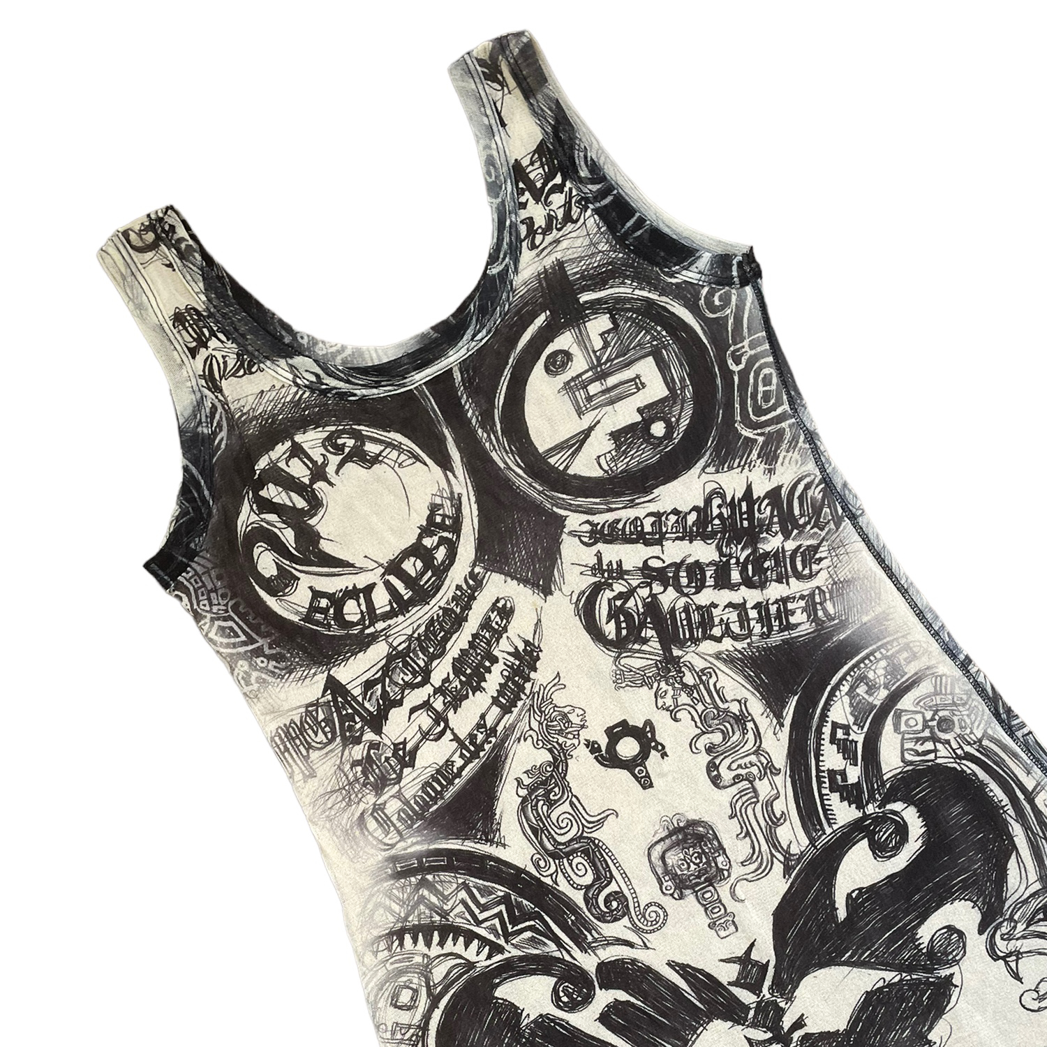 Robe Vintage Mesh Tattoo Jean Paul Gaultier - Le Cinquième Élément, T38/M, Années 90