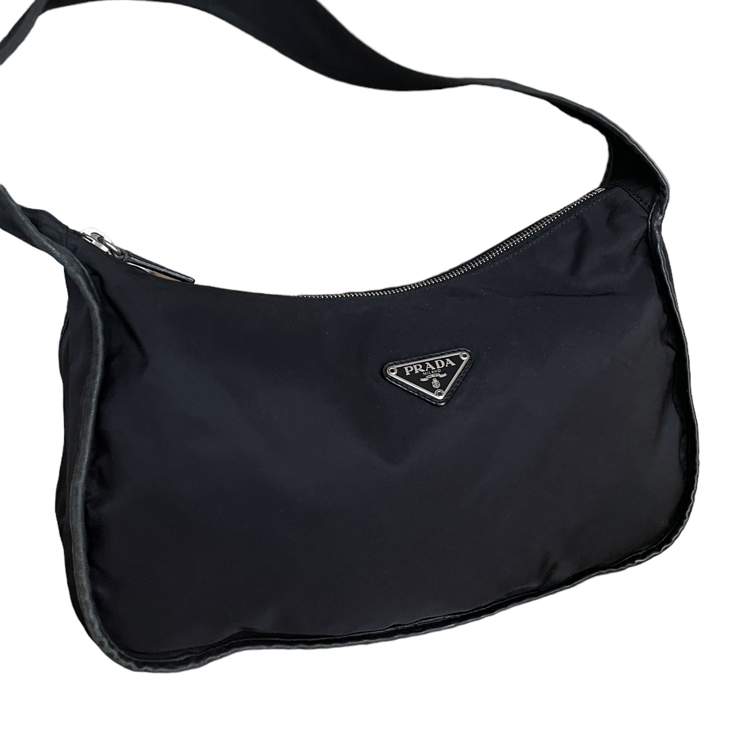Prada Nylon Shoulder Bag in Black Nitryl