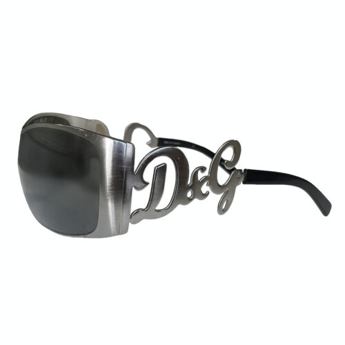 Vintage Dolce and Gabbana Oversized Sunglasses in Black / Silver | NITRYL