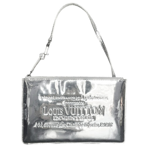 Vintage Louis Vuitton Mirror Mini Shoulder Bag in Silver | NITRYL