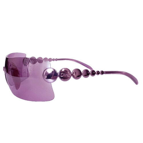 Vintage Dior Millennium Rimless Shield Sunglasses in Purple | NITRYL