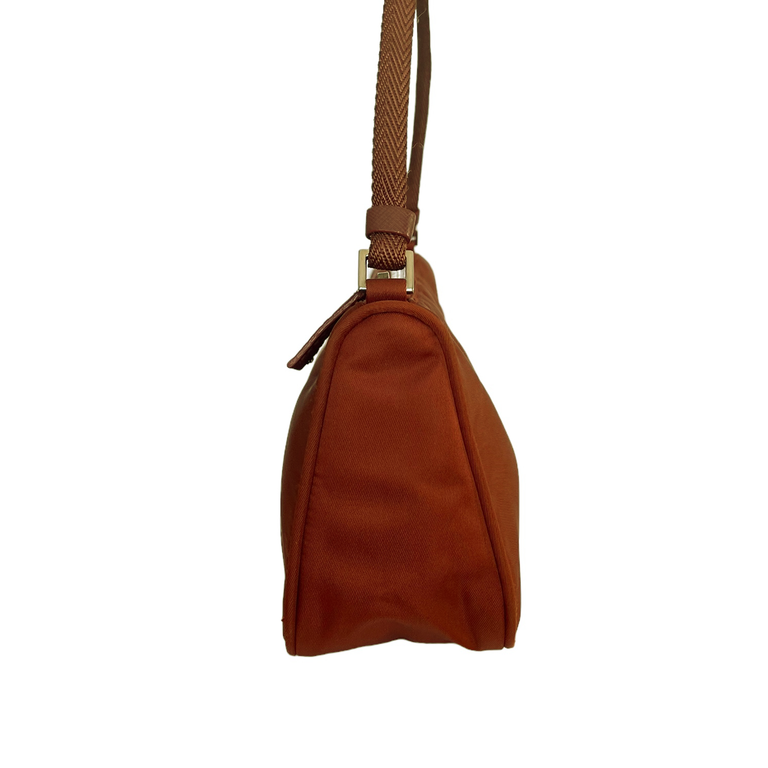 Prada Nylon Shoulder Bag in Burnt Orange / Red Nitryl