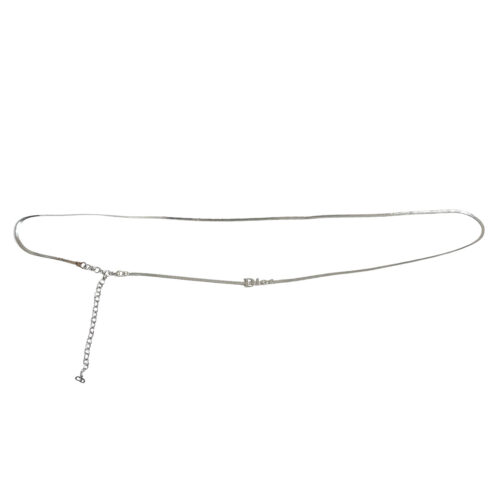 Vintage Dior Logo Chain Belt in Silver | NITRYL