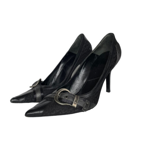 Vintage Dior Monogram Buckle Heels in Black UK 6.5 | NITRYL