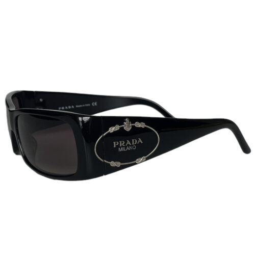 Vintage Prada Logo Chunky Sunglasses in Black | NITRYL