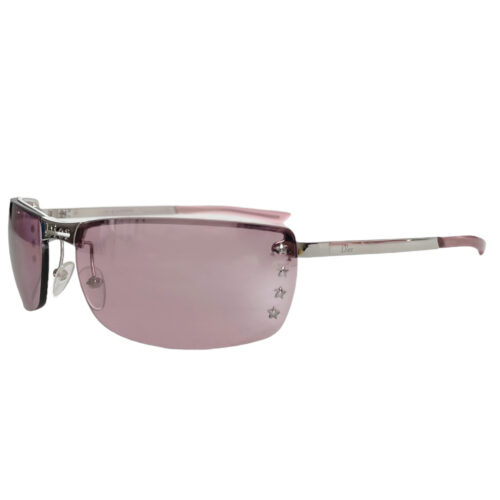 Vintage Dior Rimless Star Sunglasses in Purple / Pink / Silver | NITRYL