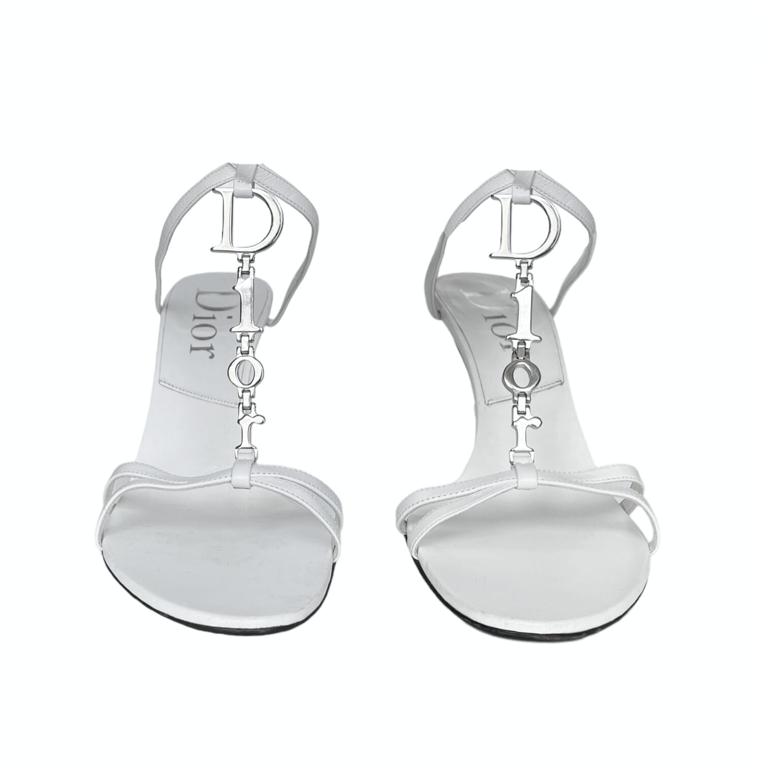 Dior Spellout Logo Heels in White UK 4.5 | NITRYL