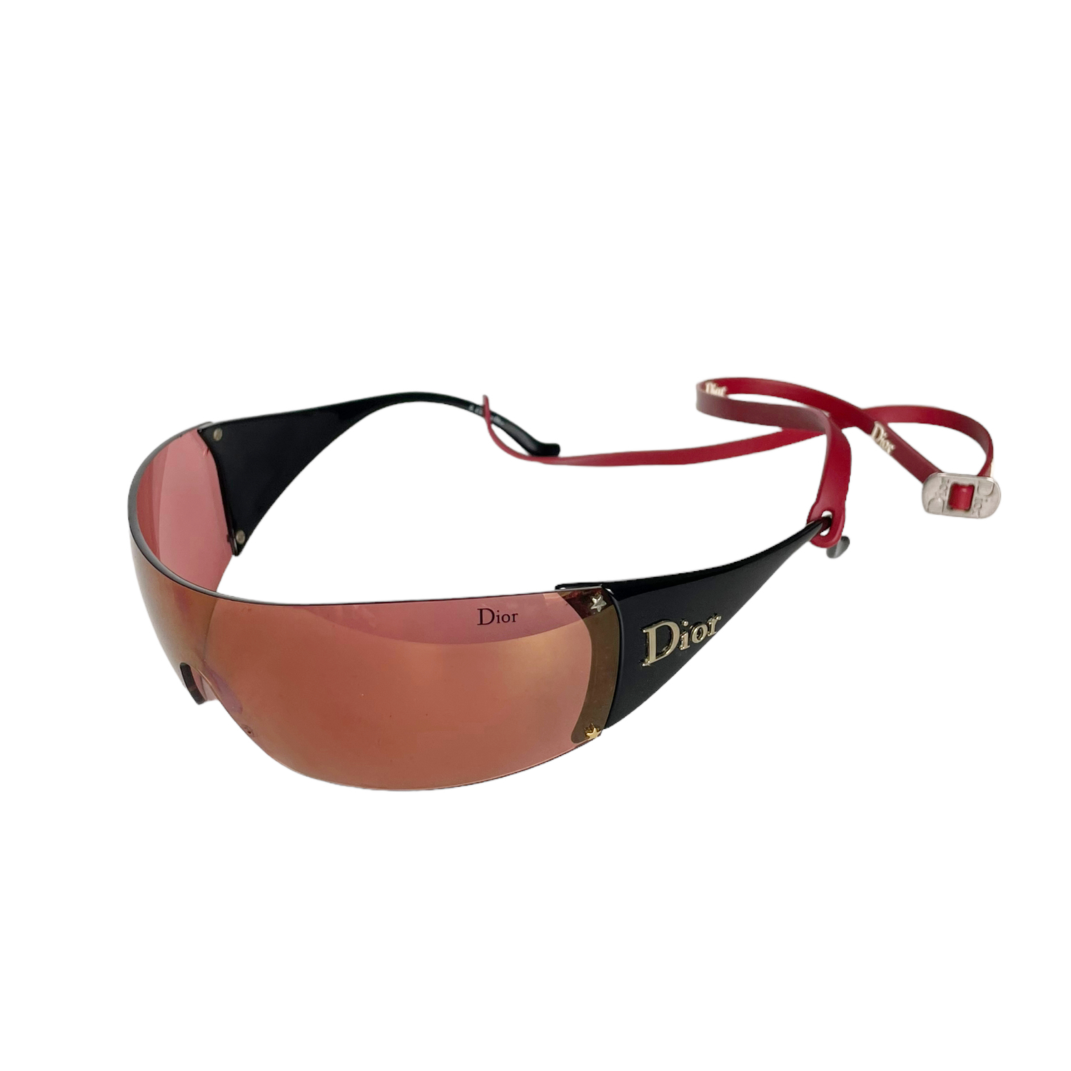 Dior Ski Wraparound Sunglasses in Black / Red Nitryl