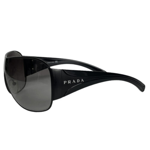 Vintage Prada Oversized Wraparound Sunglasses in Black | NITRYL