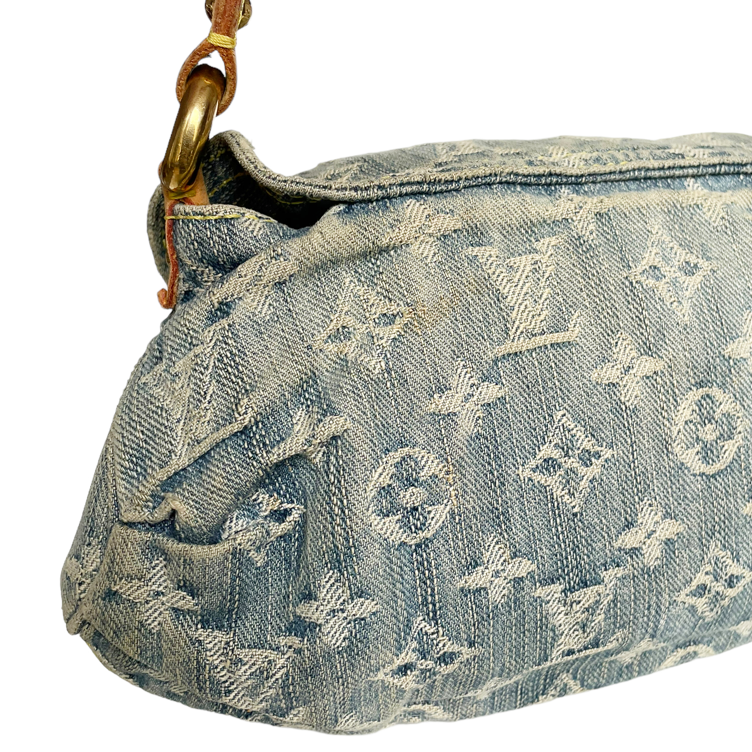 LOUIS VUITTON Authentic Women's Hand Bag Monogram Denim Prety