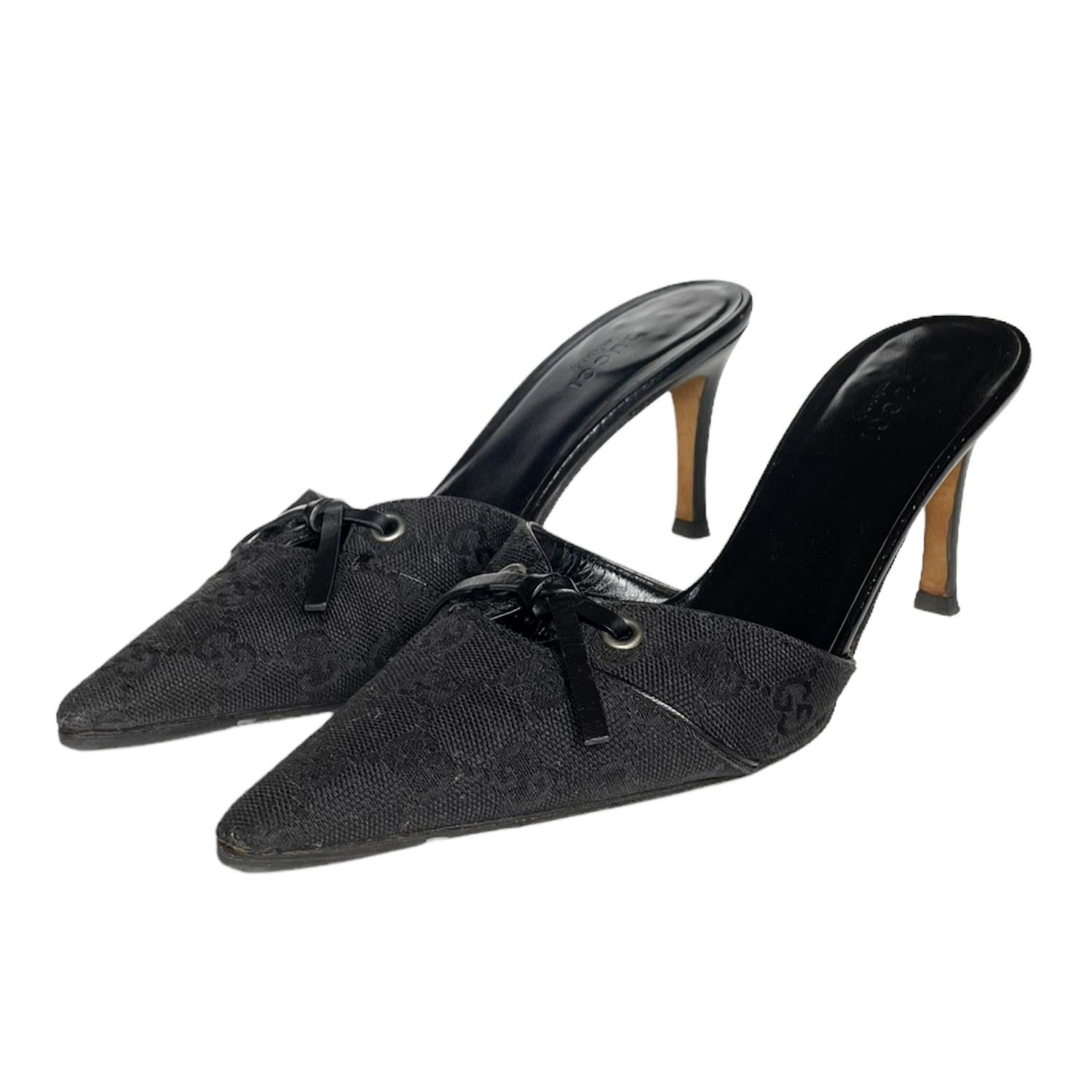 Gucci discount bow mules