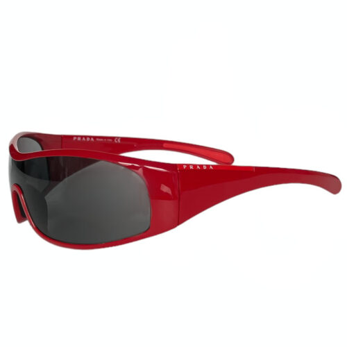 Vintage Prada Sport Logo Wraparound Sunglasses in Red | NITRYL