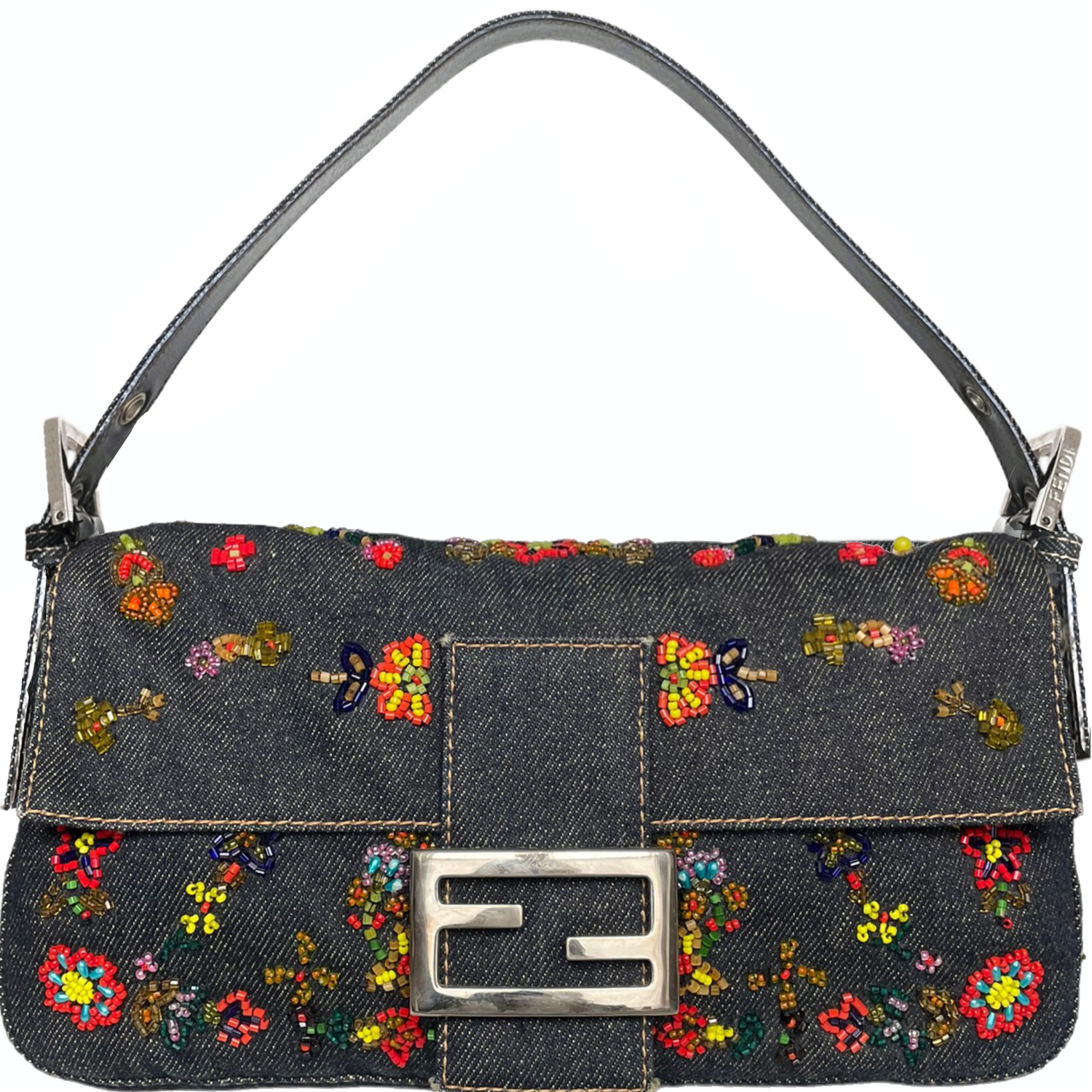Fendi beaded baguette bag hotsell