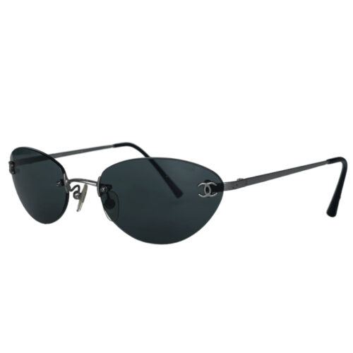 Vintage Chanel Rimless Sunglasses in Black | NITRYL