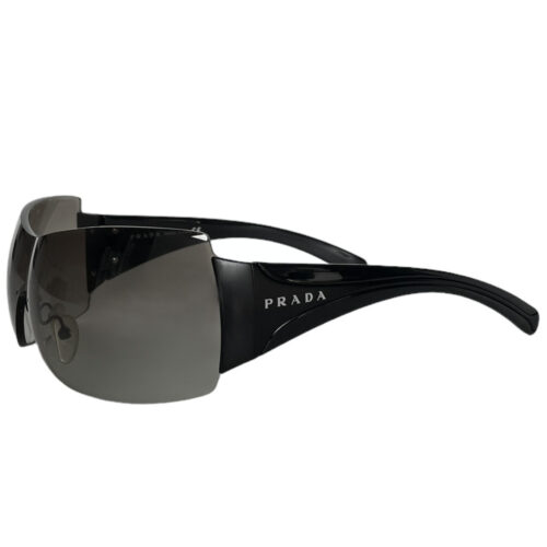 Vintage Prada Rimless Wraparound Sunglasses in Black | NITRYL