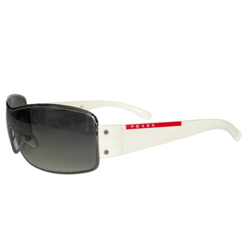 Vintage Prada Sport Wraparound Sunglasses in White | NITRYL