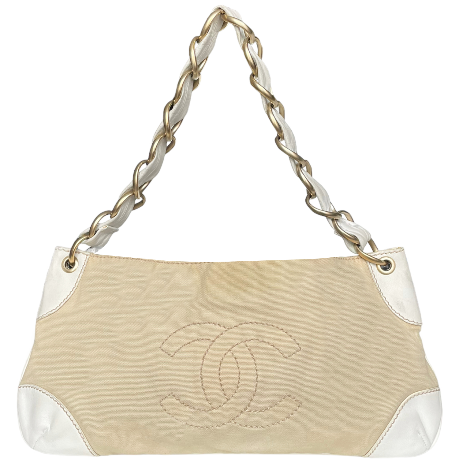 CHANEL Drawstring Vintage Black Canvas Small Shoulder Bag -  UK