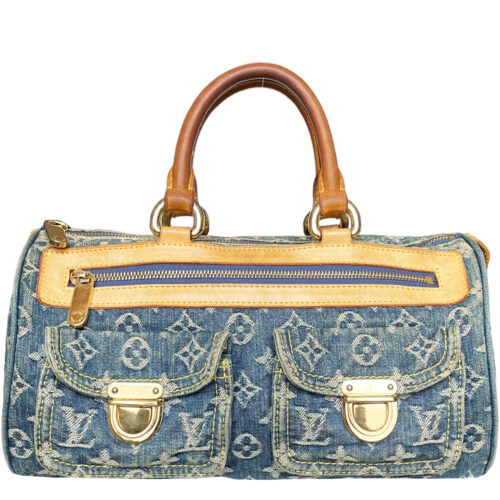 Vintage Louis Vuitton Monogram Denim Neo Speedy Bag in Blue | NITRYL