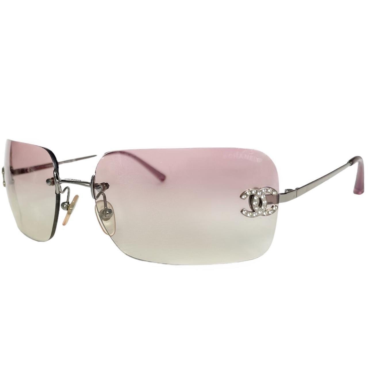 Chanel Goldtone Metal Frame and Tinted Crystal CC Sunglasses- 4017