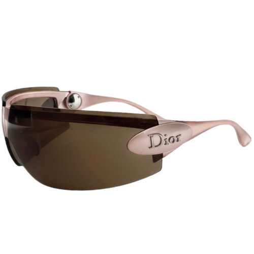 Vintage Dior Logo Ski Folding Wraparound Sunglasses in Pink | NITRYL