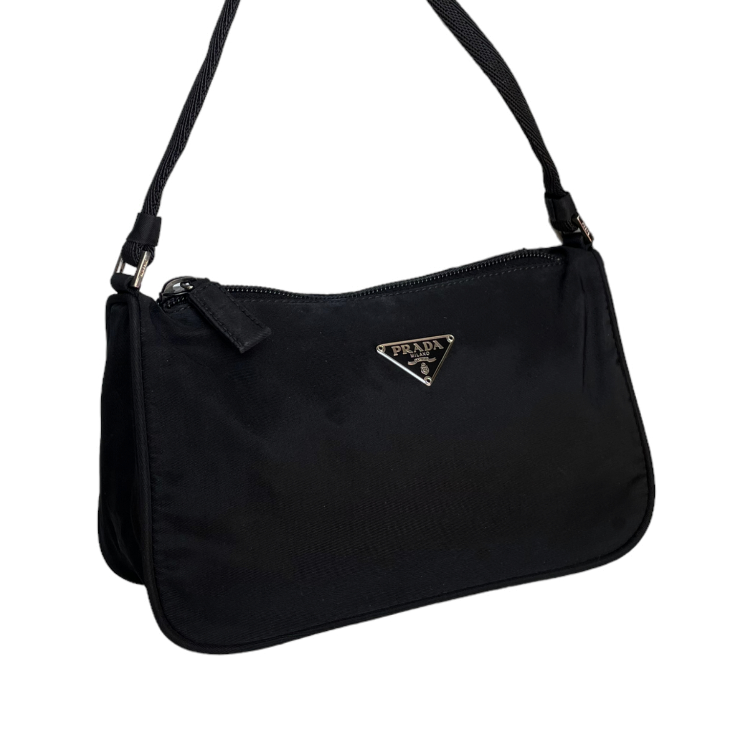 Prada Nylon Mini Shoulder Bag in Black Nitryl