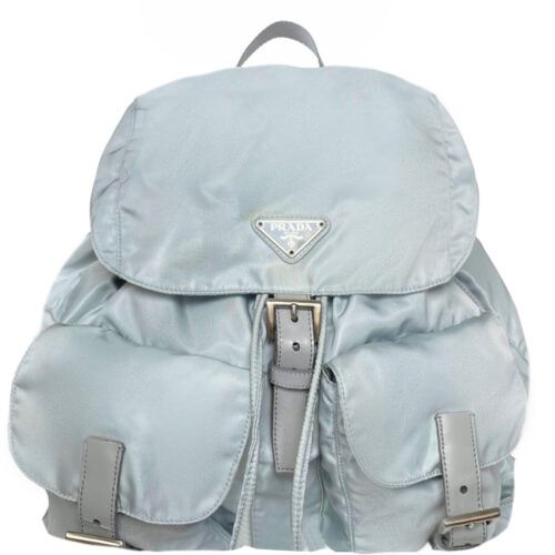 Vintage Prada Nylon Backpack in Baby Blue | NITRYL