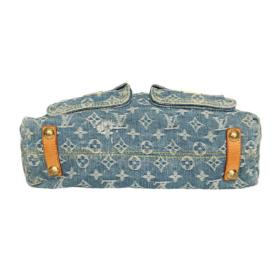 Louis Vuitton, Bags, Authenticlouis Vuitton Baggy Gm Vert Monogram Denim  Shoulder Bag