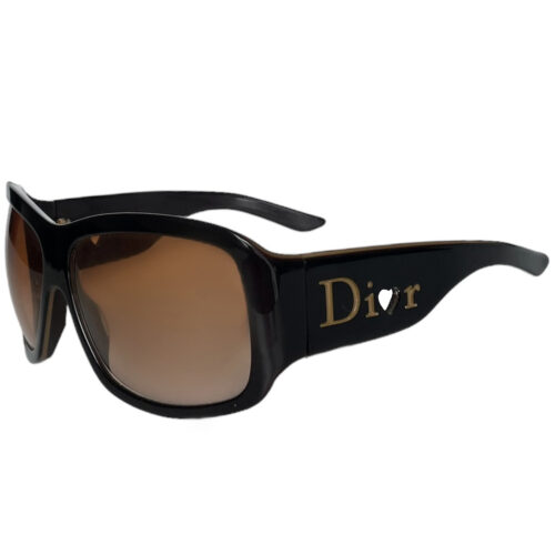Vintage Dior Heart Logo Sunglasses in Brown | NITRYL
