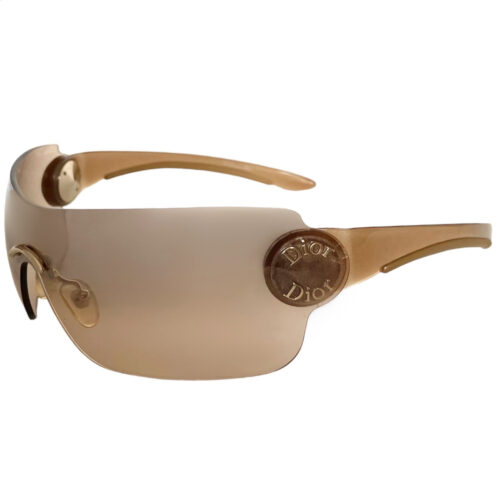 Vintage Dior Schlack Wraparound Sunglasses in Gold | NITRYL