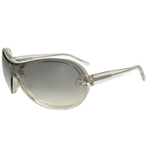 Vintage Chanel Logo Oversized Sunglasses in Clear | NITRYL
