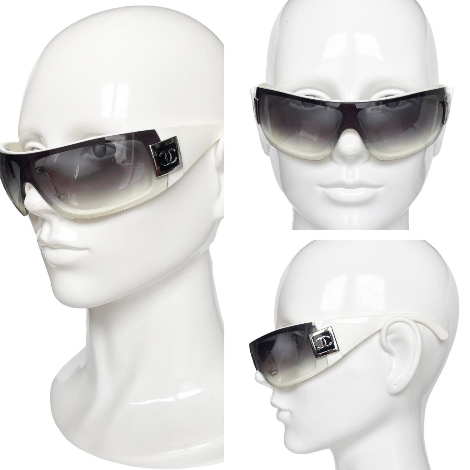 Chanel Sunglasses Authentic Chanel Logo Wraparound Ski 