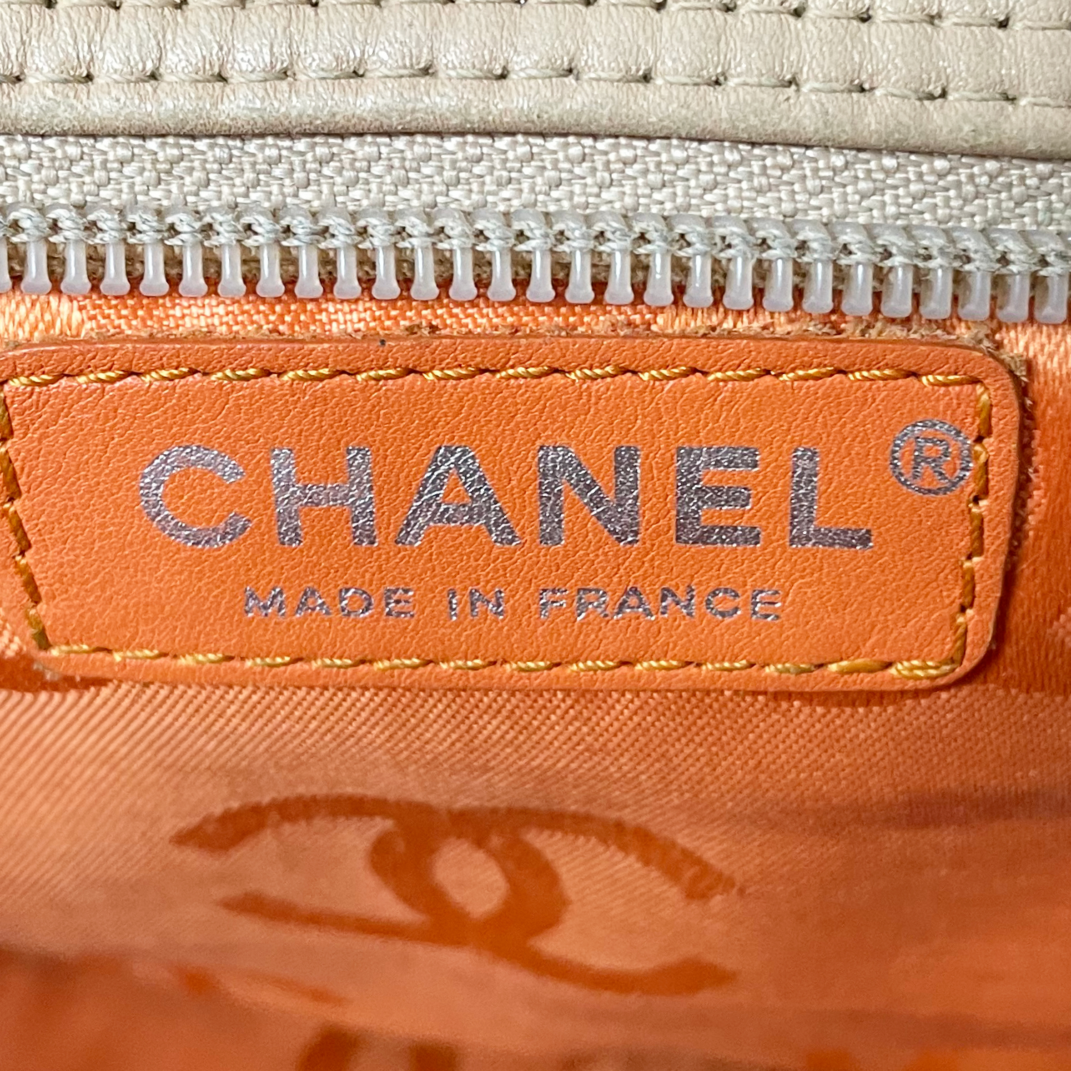 Orange chanel bag sale