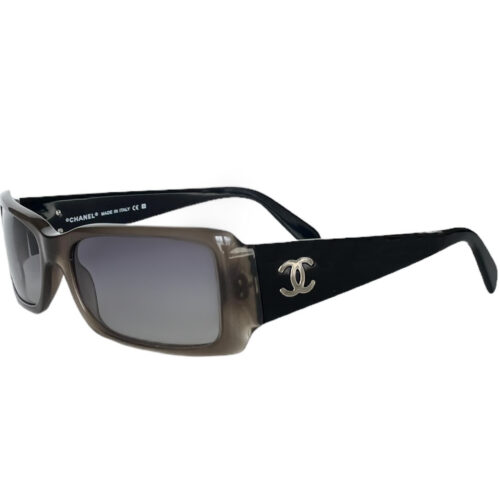 Vintage Chanel Logo Sunglasses in Brown / Black | NITRYL