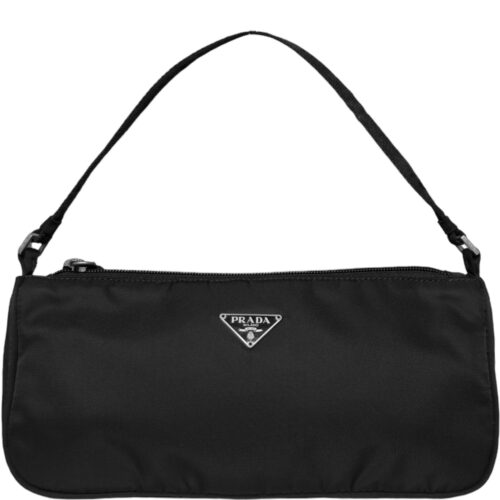 Vintage Prada Nylon Mini Shoulder Bag in Black | NITRYL