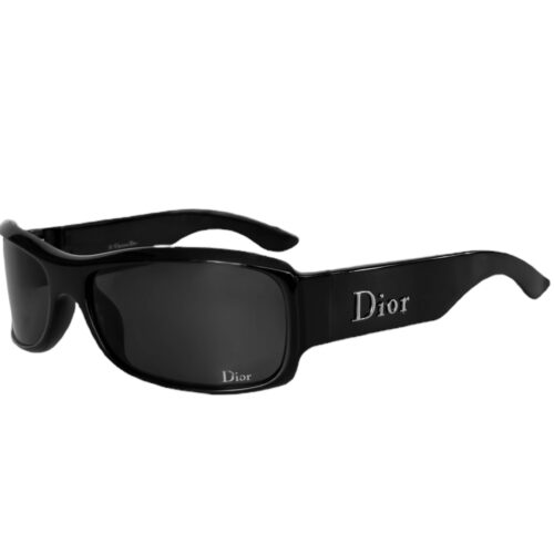 Vintage Dior Logo Chunky Sunglasses in Black / Silver | NITRYL