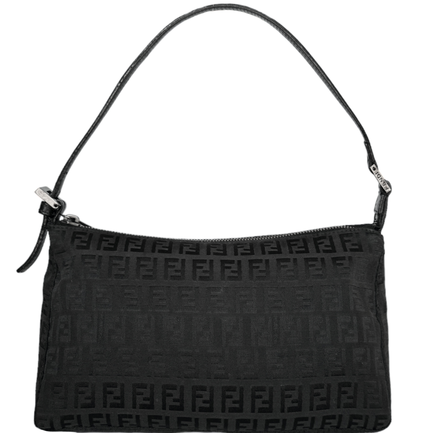 Vintage Fendi Monogram Shoulder Bag in Black | NITRYL