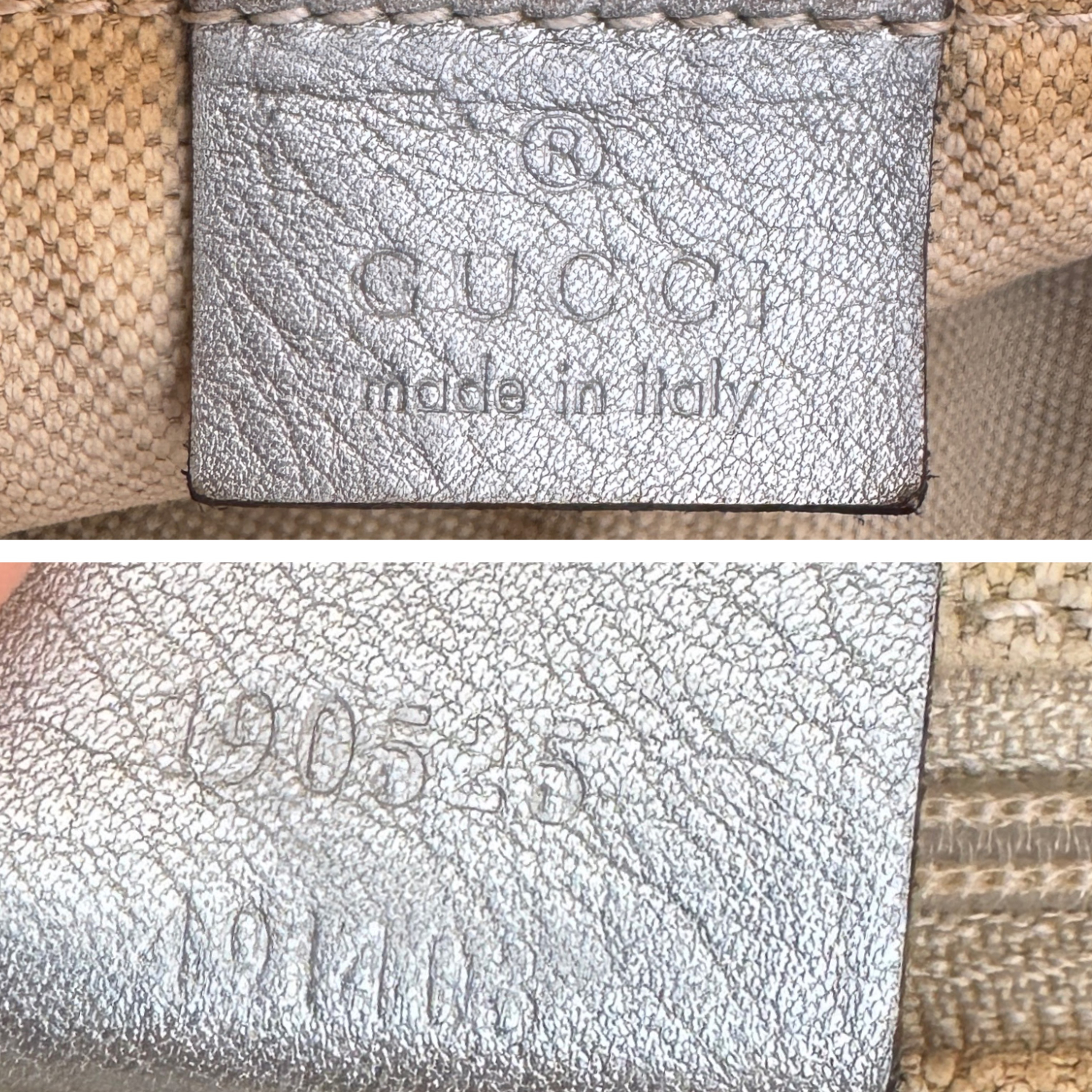 Gucci Monogram D Ring Hobo Shoulder Bag in Metallic Silver Gold