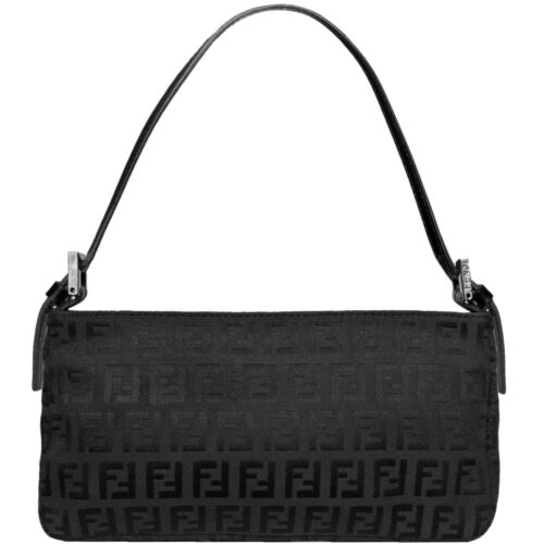 Vintage Fendi Monogram Mini Shoulder Bag in Black | NITRYL