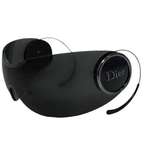 Vintage Dior Sport Oversized Mask Sunglasses in Black / Silver | NITRYL